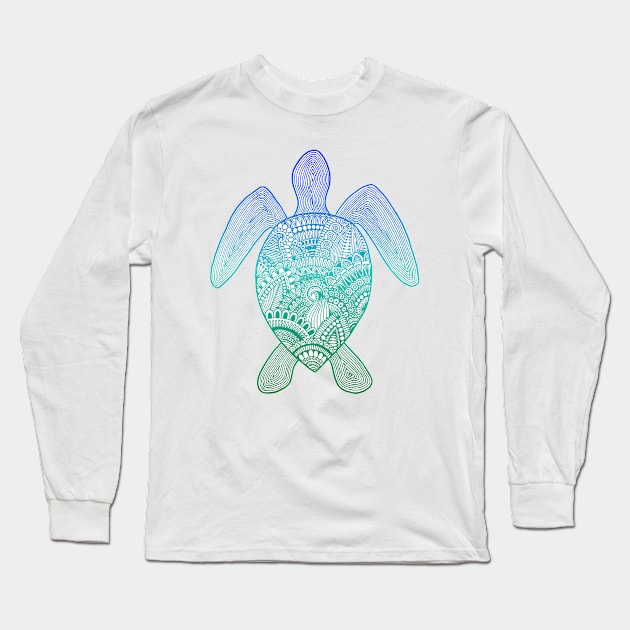 Sea Turtle Long Sleeve T-Shirt by calenbundalas